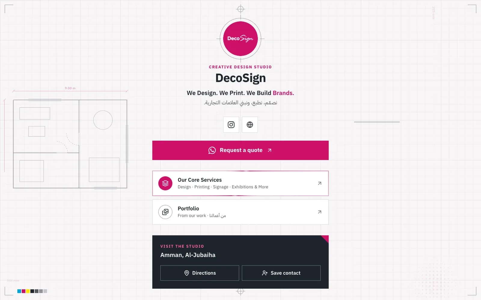 links.decosign.net: the studio's link page